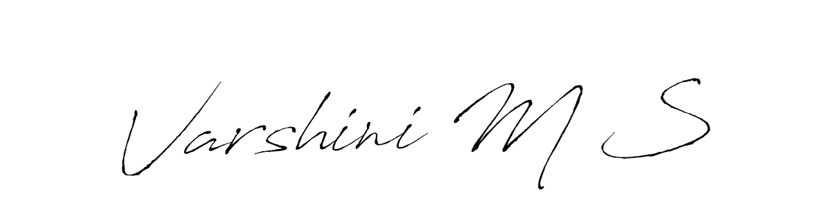 Make a beautiful signature design for name Varshini M S. With this signature (Antro_Vectra) style, you can create a handwritten signature for free. Varshini M S signature style 6 images and pictures png