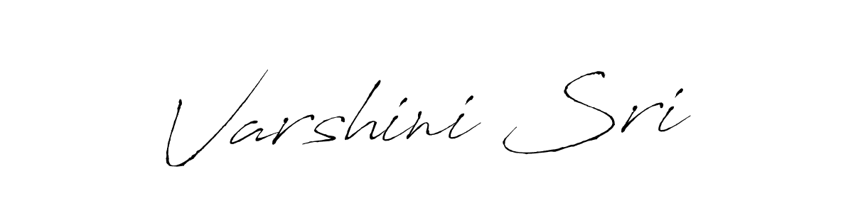 How to make Varshini Sri name signature. Use Antro_Vectra style for creating short signs online. This is the latest handwritten sign. Varshini Sri signature style 6 images and pictures png