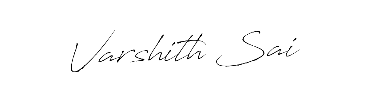 The best way (Antro_Vectra) to make a short signature is to pick only two or three words in your name. The name Varshith Sai include a total of six letters. For converting this name. Varshith Sai signature style 6 images and pictures png