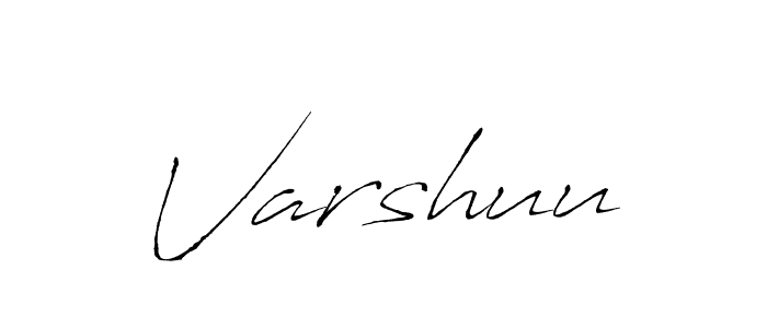 Make a beautiful signature design for name Varshuu. With this signature (Antro_Vectra) style, you can create a handwritten signature for free. Varshuu signature style 6 images and pictures png
