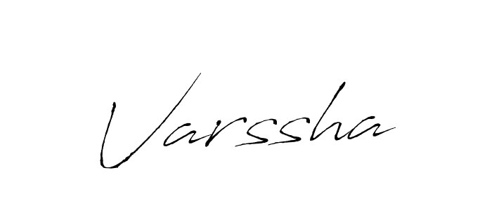 Use a signature maker to create a handwritten signature online. With this signature software, you can design (Antro_Vectra) your own signature for name Varssha. Varssha signature style 6 images and pictures png