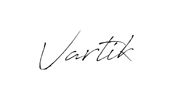 Use a signature maker to create a handwritten signature online. With this signature software, you can design (Antro_Vectra) your own signature for name Vartik. Vartik signature style 6 images and pictures png