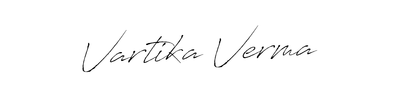 Vartika Verma stylish signature style. Best Handwritten Sign (Antro_Vectra) for my name. Handwritten Signature Collection Ideas for my name Vartika Verma. Vartika Verma signature style 6 images and pictures png