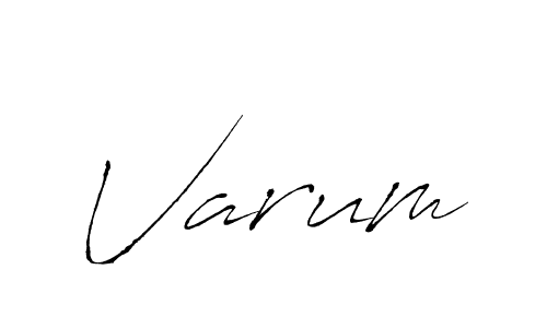 Design your own signature with our free online signature maker. With this signature software, you can create a handwritten (Antro_Vectra) signature for name Varum. Varum signature style 6 images and pictures png