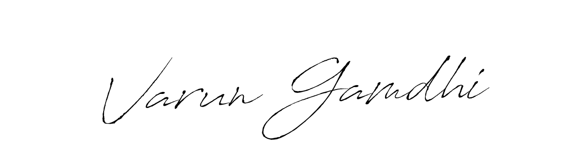 Make a beautiful signature design for name Varun Gamdhi. With this signature (Antro_Vectra) style, you can create a handwritten signature for free. Varun Gamdhi signature style 6 images and pictures png