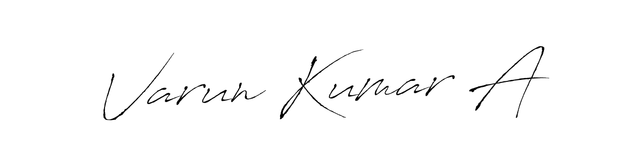 Use a signature maker to create a handwritten signature online. With this signature software, you can design (Antro_Vectra) your own signature for name Varun Kumar A. Varun Kumar A signature style 6 images and pictures png