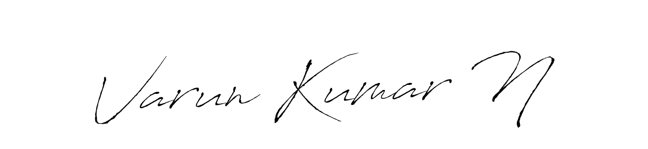 Similarly Antro_Vectra is the best handwritten signature design. Signature creator online .You can use it as an online autograph creator for name Varun Kumar N. Varun Kumar N signature style 6 images and pictures png