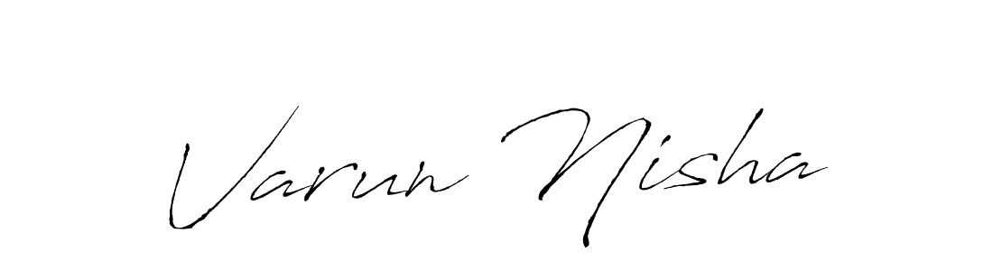 Varun Nisha stylish signature style. Best Handwritten Sign (Antro_Vectra) for my name. Handwritten Signature Collection Ideas for my name Varun Nisha. Varun Nisha signature style 6 images and pictures png