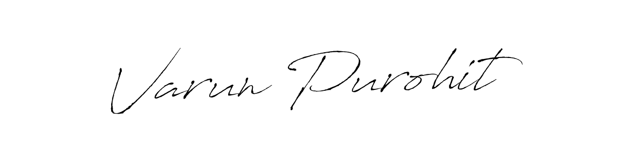 How to make Varun Purohit name signature. Use Antro_Vectra style for creating short signs online. This is the latest handwritten sign. Varun Purohit signature style 6 images and pictures png