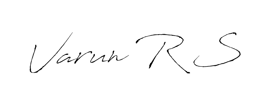 Make a beautiful signature design for name Varun R S. With this signature (Antro_Vectra) style, you can create a handwritten signature for free. Varun R S signature style 6 images and pictures png