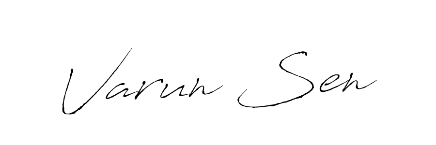 The best way (Antro_Vectra) to make a short signature is to pick only two or three words in your name. The name Varun Sen include a total of six letters. For converting this name. Varun Sen signature style 6 images and pictures png