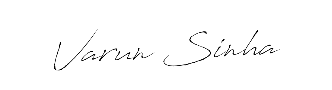 How to make Varun Sinha name signature. Use Antro_Vectra style for creating short signs online. This is the latest handwritten sign. Varun Sinha signature style 6 images and pictures png