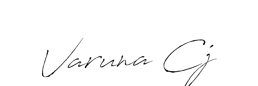 Make a beautiful signature design for name Varuna Cj. With this signature (Antro_Vectra) style, you can create a handwritten signature for free. Varuna Cj signature style 6 images and pictures png