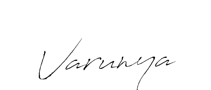 Make a beautiful signature design for name Varunya. With this signature (Antro_Vectra) style, you can create a handwritten signature for free. Varunya signature style 6 images and pictures png
