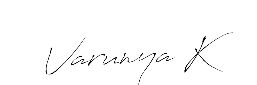 Here are the top 10 professional signature styles for the name Varunya K. These are the best autograph styles you can use for your name. Varunya K signature style 6 images and pictures png