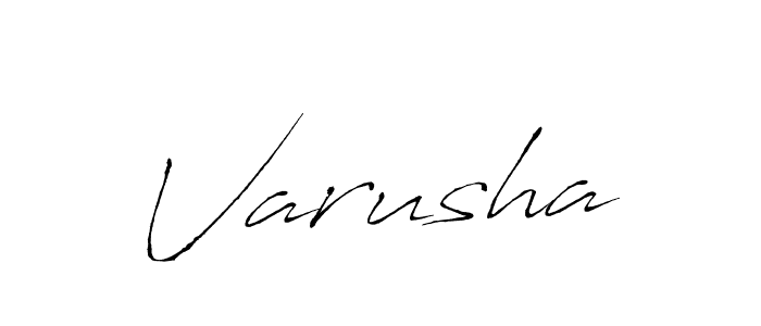 Design your own signature with our free online signature maker. With this signature software, you can create a handwritten (Antro_Vectra) signature for name Varusha. Varusha signature style 6 images and pictures png