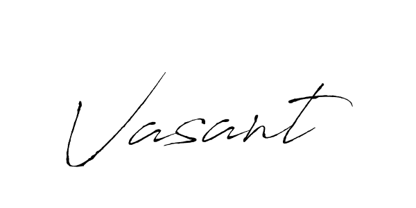 Vasant stylish signature style. Best Handwritten Sign (Antro_Vectra) for my name. Handwritten Signature Collection Ideas for my name Vasant. Vasant signature style 6 images and pictures png