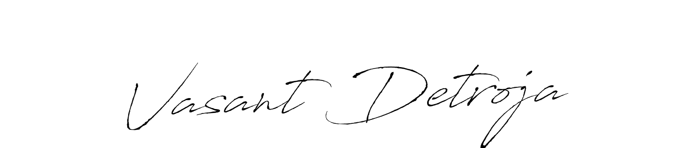 Make a beautiful signature design for name Vasant Detroja. Use this online signature maker to create a handwritten signature for free. Vasant Detroja signature style 6 images and pictures png