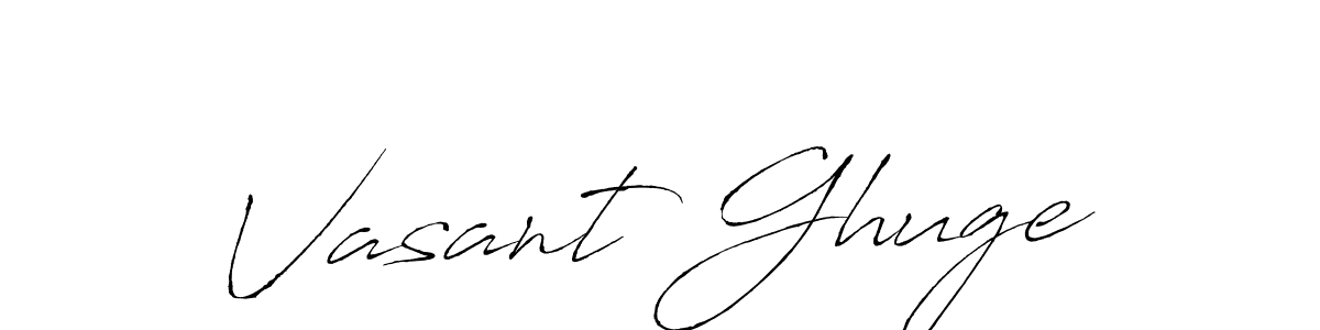 How to make Vasant Ghuge name signature. Use Antro_Vectra style for creating short signs online. This is the latest handwritten sign. Vasant Ghuge signature style 6 images and pictures png