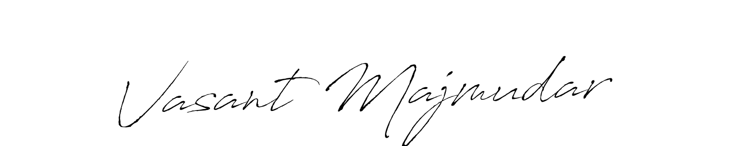 How to make Vasant Majmudar name signature. Use Antro_Vectra style for creating short signs online. This is the latest handwritten sign. Vasant Majmudar signature style 6 images and pictures png