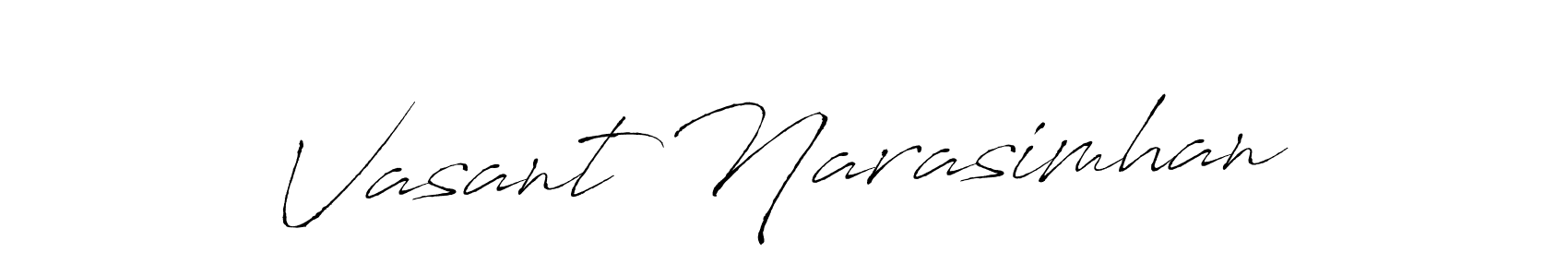 Create a beautiful signature design for name Vasant Narasimhan. With this signature (Antro_Vectra) fonts, you can make a handwritten signature for free. Vasant Narasimhan signature style 6 images and pictures png