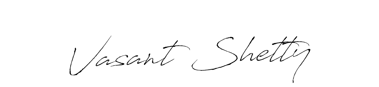 Make a beautiful signature design for name Vasant Shetty. With this signature (Antro_Vectra) style, you can create a handwritten signature for free. Vasant Shetty signature style 6 images and pictures png