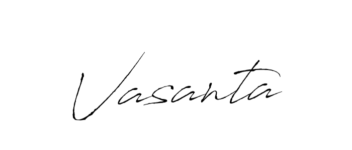 Create a beautiful signature design for name Vasanta. With this signature (Antro_Vectra) fonts, you can make a handwritten signature for free. Vasanta signature style 6 images and pictures png