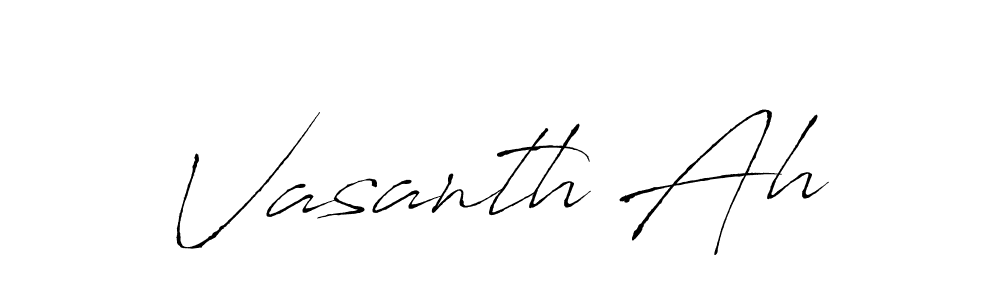 Also You can easily find your signature by using the search form. We will create Vasanth Ah name handwritten signature images for you free of cost using Antro_Vectra sign style. Vasanth Ah signature style 6 images and pictures png