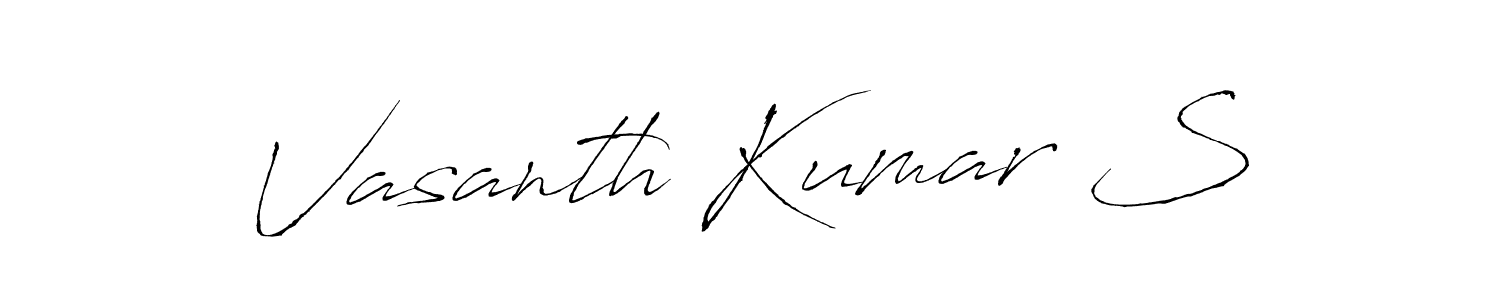 Use a signature maker to create a handwritten signature online. With this signature software, you can design (Antro_Vectra) your own signature for name Vasanth Kumar S. Vasanth Kumar S signature style 6 images and pictures png