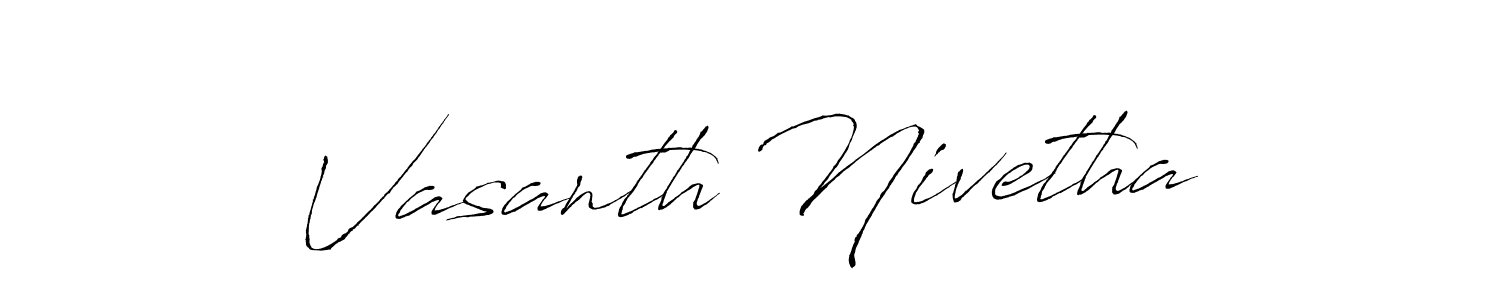 Similarly Antro_Vectra is the best handwritten signature design. Signature creator online .You can use it as an online autograph creator for name Vasanth Nivetha. Vasanth Nivetha signature style 6 images and pictures png