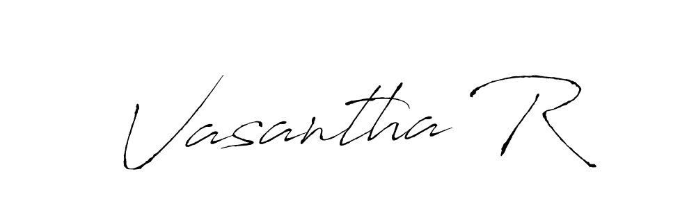 How to make Vasantha R name signature. Use Antro_Vectra style for creating short signs online. This is the latest handwritten sign. Vasantha R signature style 6 images and pictures png