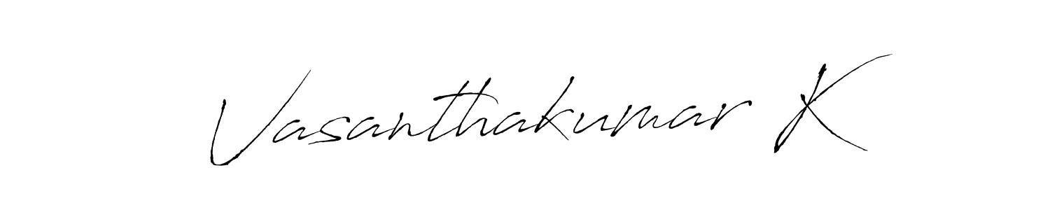 Similarly Antro_Vectra is the best handwritten signature design. Signature creator online .You can use it as an online autograph creator for name Vasanthakumar K. Vasanthakumar K signature style 6 images and pictures png