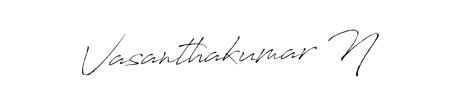 It looks lik you need a new signature style for name Vasanthakumar N. Design unique handwritten (Antro_Vectra) signature with our free signature maker in just a few clicks. Vasanthakumar N signature style 6 images and pictures png