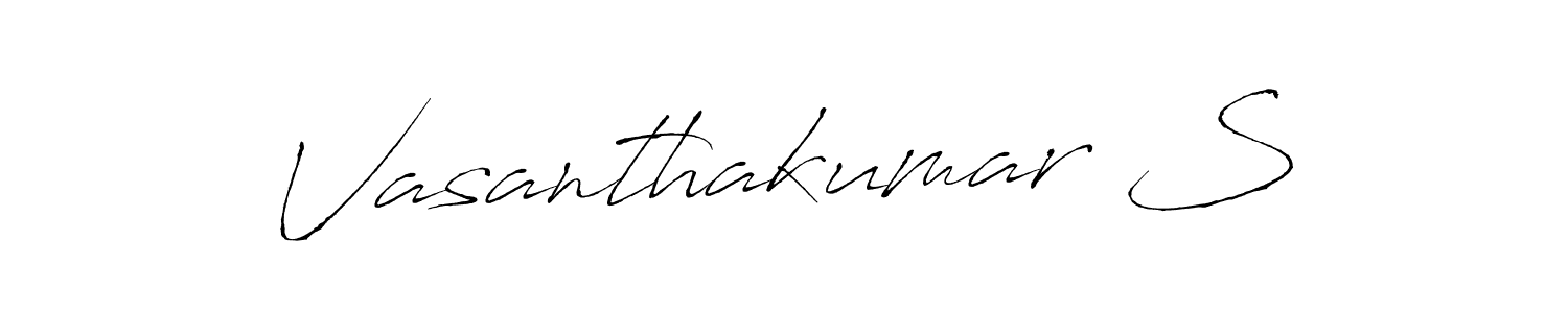 Vasanthakumar S stylish signature style. Best Handwritten Sign (Antro_Vectra) for my name. Handwritten Signature Collection Ideas for my name Vasanthakumar S. Vasanthakumar S signature style 6 images and pictures png