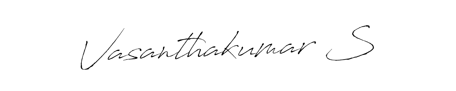 Also we have Vasanthakumar S name is the best signature style. Create professional handwritten signature collection using Antro_Vectra autograph style. Vasanthakumar S signature style 6 images and pictures png
