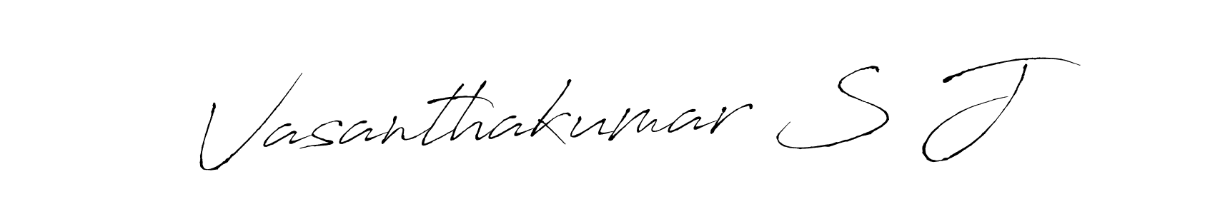 How to make Vasanthakumar S J signature? Antro_Vectra is a professional autograph style. Create handwritten signature for Vasanthakumar S J name. Vasanthakumar S J signature style 6 images and pictures png