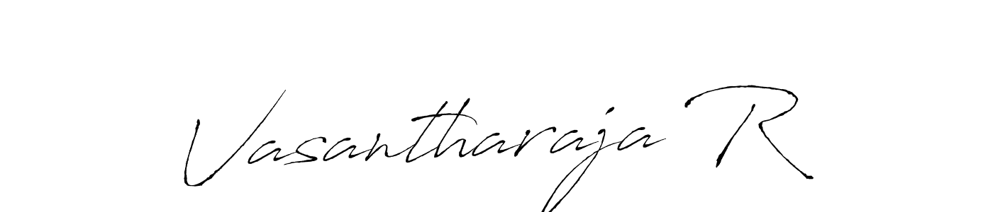 Make a beautiful signature design for name Vasantharaja R. With this signature (Antro_Vectra) style, you can create a handwritten signature for free. Vasantharaja R signature style 6 images and pictures png