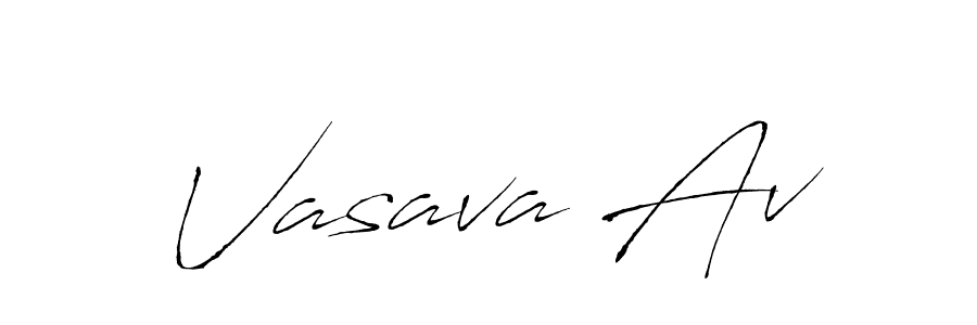 Make a beautiful signature design for name Vasava Av. With this signature (Antro_Vectra) style, you can create a handwritten signature for free. Vasava Av signature style 6 images and pictures png