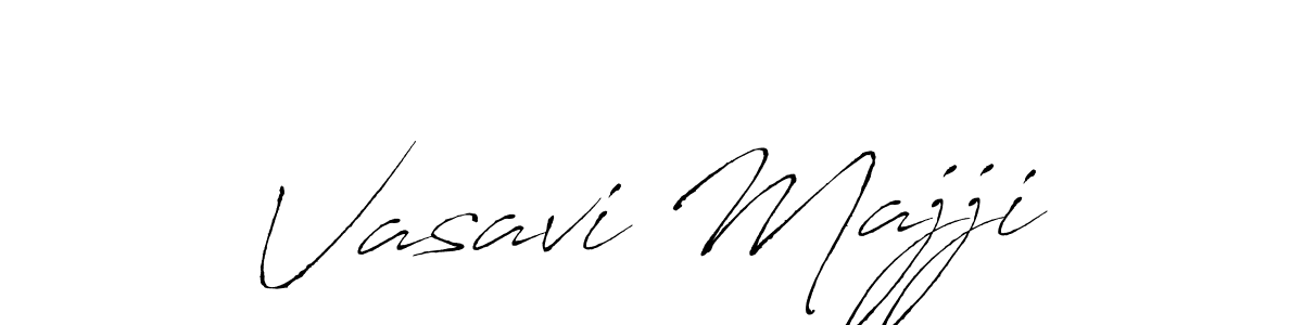 Create a beautiful signature design for name Vasavi Majji. With this signature (Antro_Vectra) fonts, you can make a handwritten signature for free. Vasavi Majji signature style 6 images and pictures png