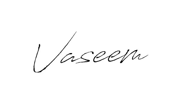 Vaseem stylish signature style. Best Handwritten Sign (Antro_Vectra) for my name. Handwritten Signature Collection Ideas for my name Vaseem. Vaseem signature style 6 images and pictures png