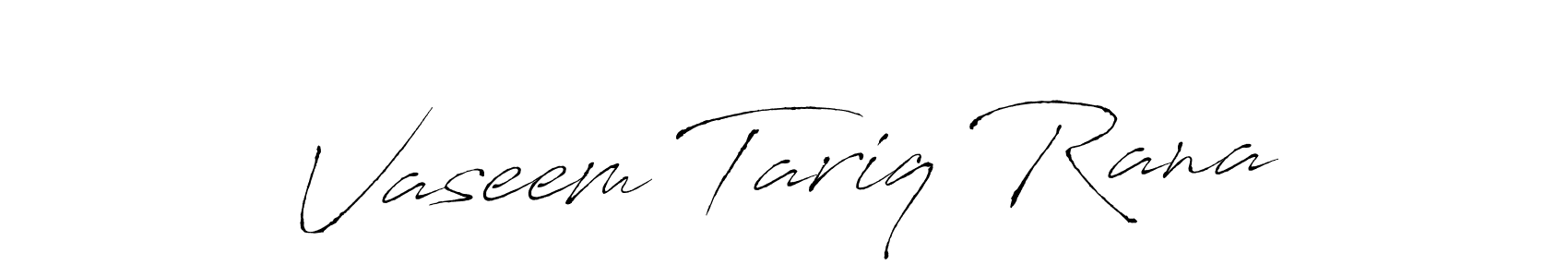 Create a beautiful signature design for name Vaseem Tariq Rana. With this signature (Antro_Vectra) fonts, you can make a handwritten signature for free. Vaseem Tariq Rana signature style 6 images and pictures png