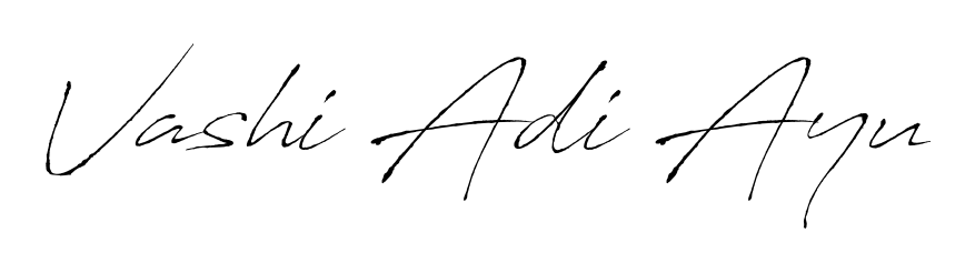 Practice writing Vashi Adi Ayu with the flow of Antro_Vectra lettering. A fantastic source of inspiration for developing your personal signature style. Vashi Adi Ayu signature style 6 images and pictures png