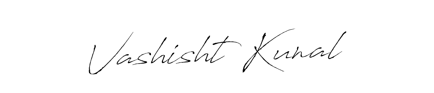 The best way (Antro_Vectra) to make a short signature is to pick only two or three words in your name. The name Vashisht Kunal include a total of six letters. For converting this name. Vashisht Kunal signature style 6 images and pictures png
