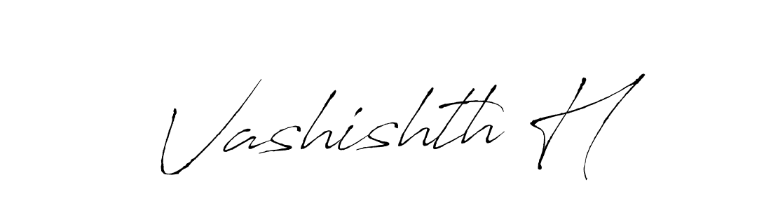 Use a signature maker to create a handwritten signature online. With this signature software, you can design (Antro_Vectra) your own signature for name Vashishth H. Vashishth H signature style 6 images and pictures png