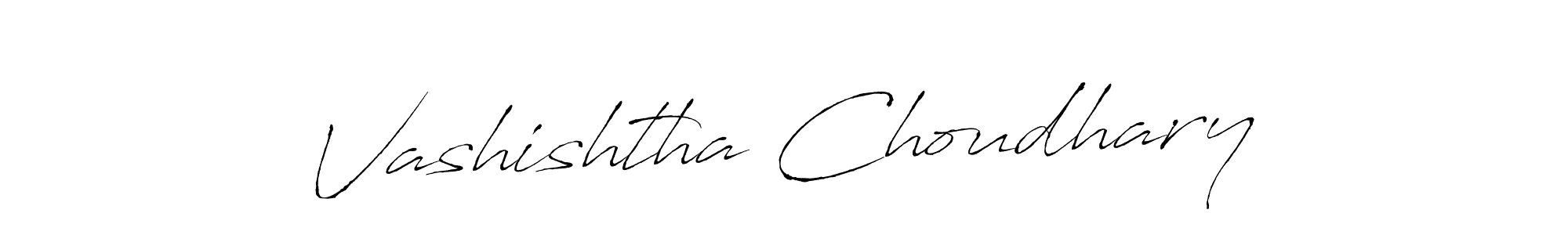 Make a beautiful signature design for name Vashishtha Choudhary. With this signature (Antro_Vectra) style, you can create a handwritten signature for free. Vashishtha Choudhary signature style 6 images and pictures png