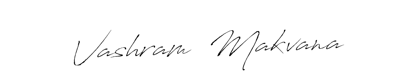 The best way (Antro_Vectra) to make a short signature is to pick only two or three words in your name. The name Vashram  Makvana include a total of six letters. For converting this name. Vashram  Makvana signature style 6 images and pictures png