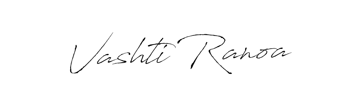 Create a beautiful signature design for name Vashti Ranoa. With this signature (Antro_Vectra) fonts, you can make a handwritten signature for free. Vashti Ranoa signature style 6 images and pictures png