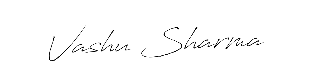 Antro_Vectra is a professional signature style that is perfect for those who want to add a touch of class to their signature. It is also a great choice for those who want to make their signature more unique. Get Vashu Sharma name to fancy signature for free. Vashu Sharma signature style 6 images and pictures png