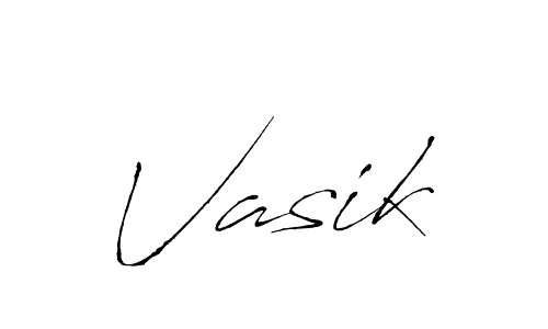 Make a beautiful signature design for name Vasik. With this signature (Antro_Vectra) style, you can create a handwritten signature for free. Vasik signature style 6 images and pictures png