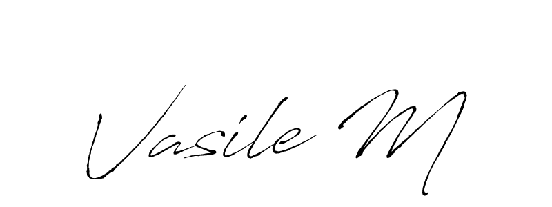 Design your own signature with our free online signature maker. With this signature software, you can create a handwritten (Antro_Vectra) signature for name Vasile M. Vasile M signature style 6 images and pictures png